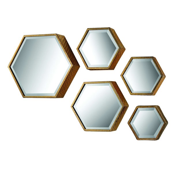 Elk Home Hexagonal Wall Mirrors, PK 6 138-170/S5